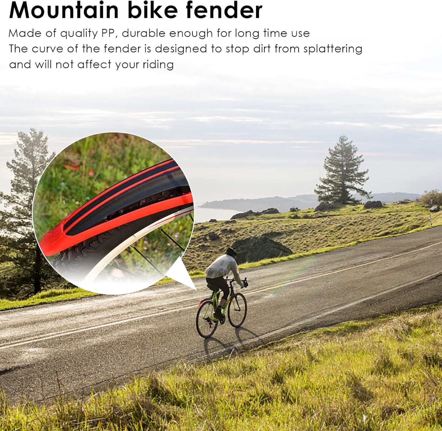 Garde-Boue de Vélo,Fit pour VTT 20/22/24/26,Rétractable pour Vélo de Montagne Garde-Boue Avant Et Arrière Garde-Boue Réglable Portable