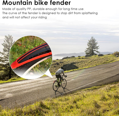 Garde-Boue de Vélo,Fit pour VTT 20/22/24/26,Rétractable pour Vélo de Montagne Garde-Boue Avant Et Arrière Garde-Boue Réglable Portable