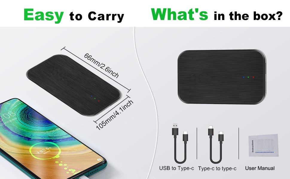 Adaptateur Sans Fil Apple CarPlay et Android Auto Android 10.0 2+32G flambant neuf