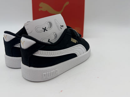 PUMA Mixte bébé Club II V INF Sneaker, Black White Gold, 21 EU