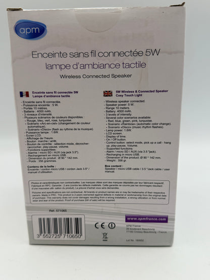 Veilleuse Bluetooth - TD® - Haut-parleur lumineux - 3W - Mains libres - Rechargeable