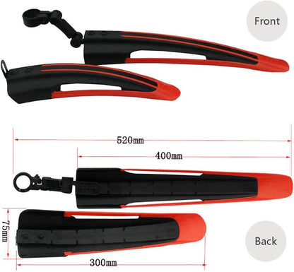Garde-Boue de Vélo,Fit pour VTT 20/22/24/26,Rétractable pour Vélo de Montagne Garde-Boue Avant Et Arrière Garde-Boue Réglable Portable