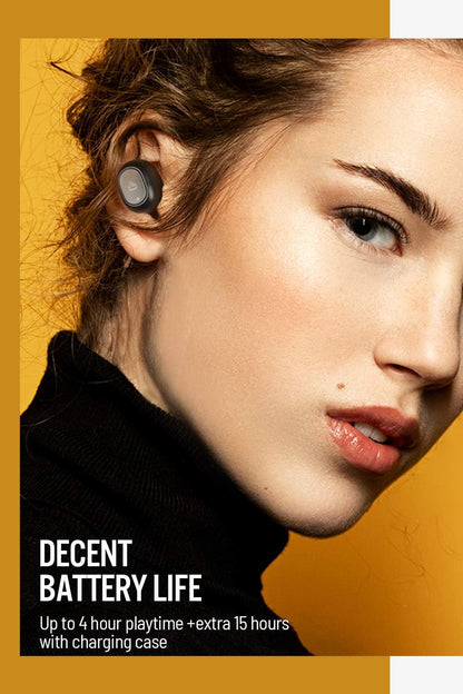 Oreillettes Bluetooth 5.0 Dudios Zeus Air, Écouteurs Bluetooth Longue Autonomie avec Boîte de Charge, Casque Sport Léger TWS Vrai sans Fil, Oreillettes Étanche Intra-auriculaires Antibruit avec Micro pour Smartphone Tablette