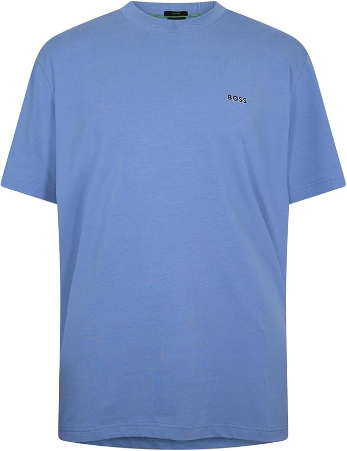 BOSS Hommes Tee T-Shirt en Coton Stretch avec détail logoté