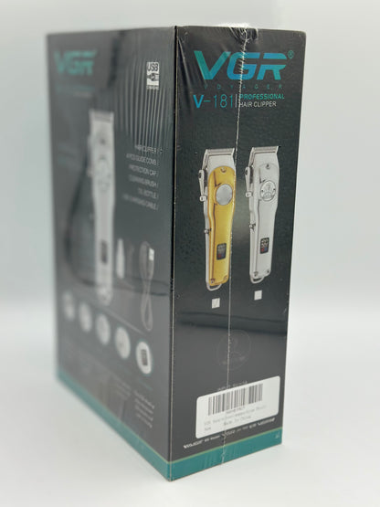 Tondeuse à cheveux professionnelle pour homme, câble USB/sans fil, rechargeable avec écran LED (doré)