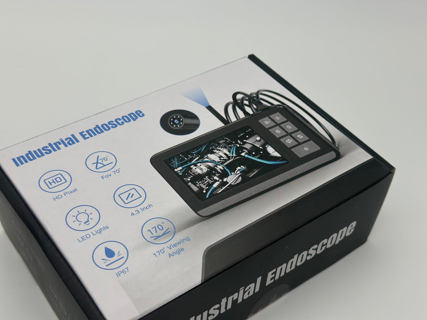 Endoscope Industriel HD IPS de 4,3" avec égout étanche IP67 Portable avec 8 Lumières LED longueur 5m