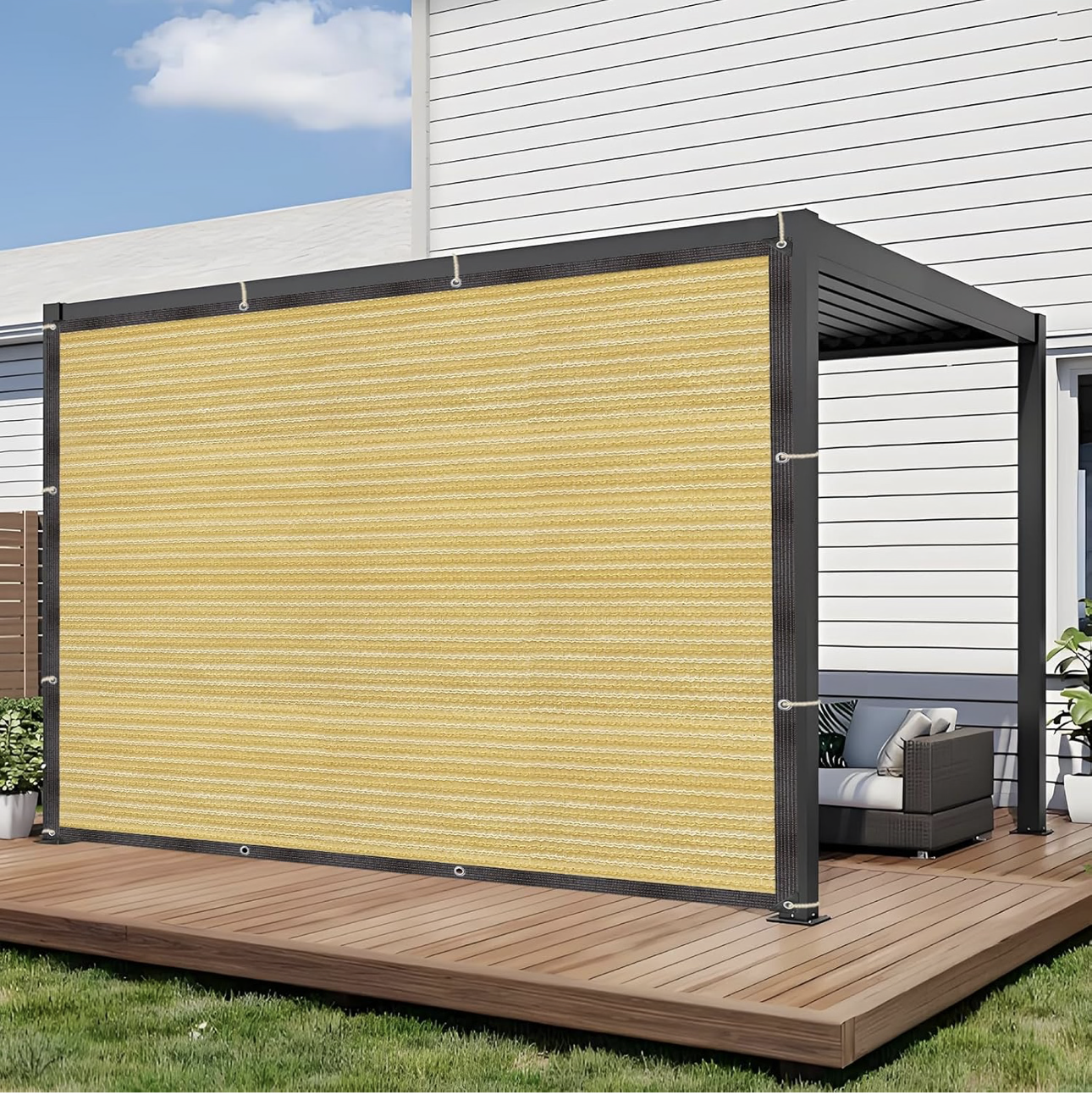 Voile d'ombrage rectangulaire - Filet d'ombrage - Protection Solaire - Protection Contre Les intempéries - 90% Filet d'ombrage pour Jardin, Serre, Patio, terrasse et Camping