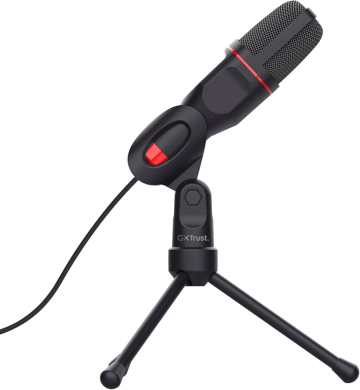 Trust Gaming GXT 212 Mico Microphone USB (Micro PC avec Connexions 3,5 mm et USB, Câble de 1,80 m, sur Trépied) Noir