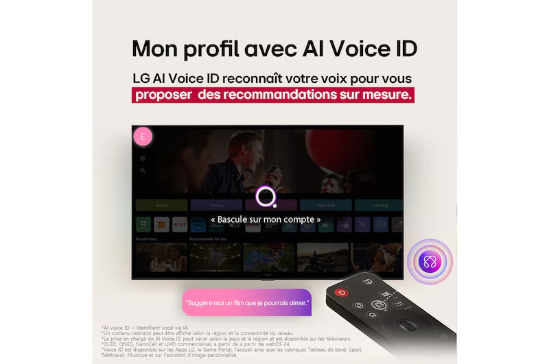 75 pouces (189 cm) | LG QNED evo AI QNED85 MiniLED | 4K Smart TV | 2025