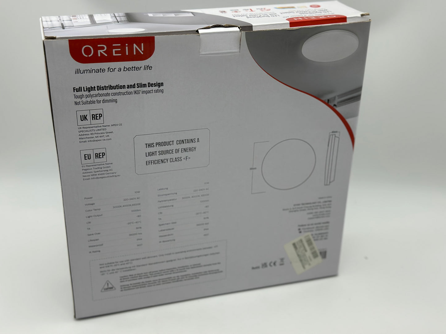 Plafonnier LED Ø30cm Rond 3000K-4000K-6500K 10W 1000LM IK07 Antichoc IP44 étanche éclairage LED Lampe de Plafond Luminaire