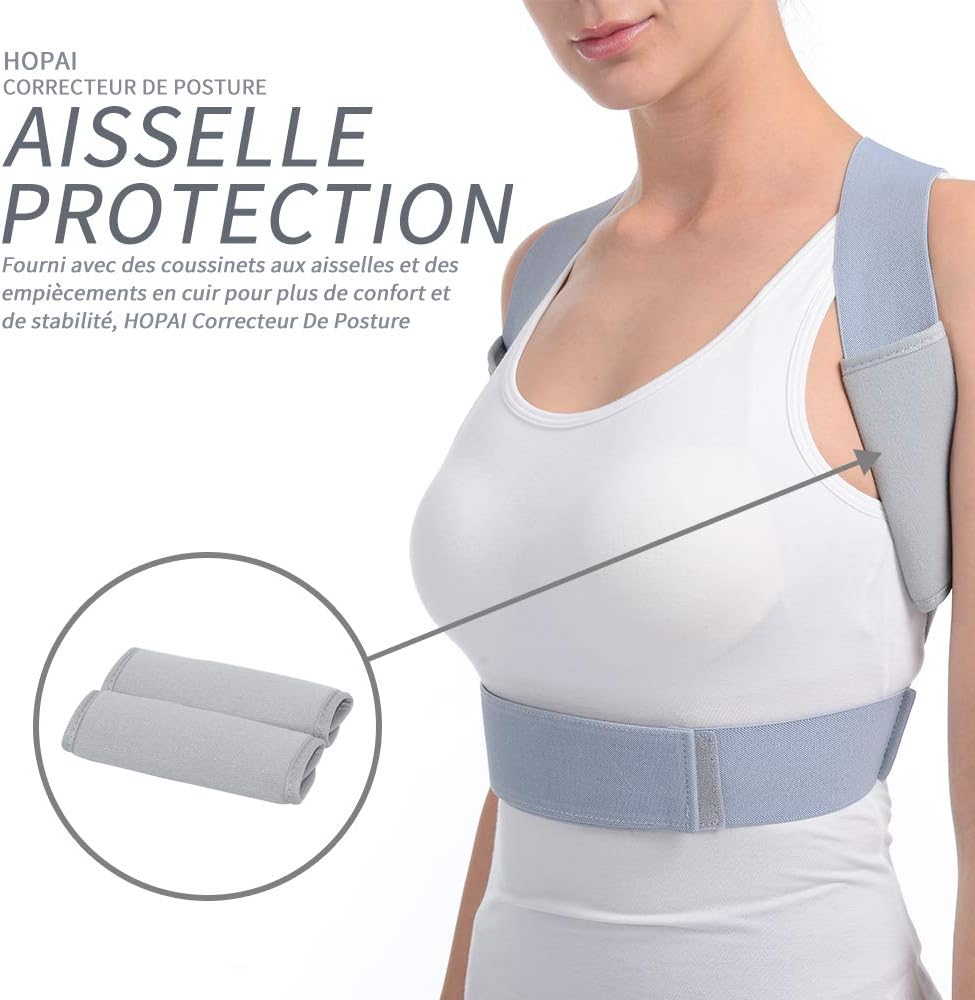 Correcteur de Posture Correcteur de Posture Dos Correcteur de Posture pour Homme et Femme Correcteur de Posture Ajustable Correcteur de Posture pour Cou, Épaule et Lombaires (L)