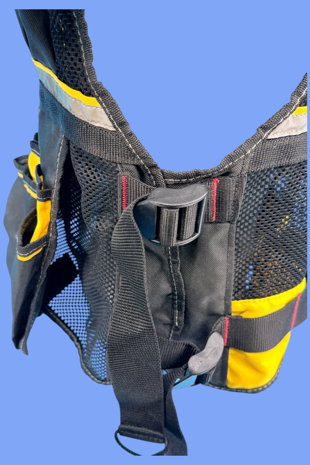 Stanley Fmst1 Veste Porte-Outils Gamme Fatmax - Nombreuses Poches - Bretelles Ajustables - Bandes Réfléchissantes -Doublure en Maille, XL, Jaune/Noir Multicolore