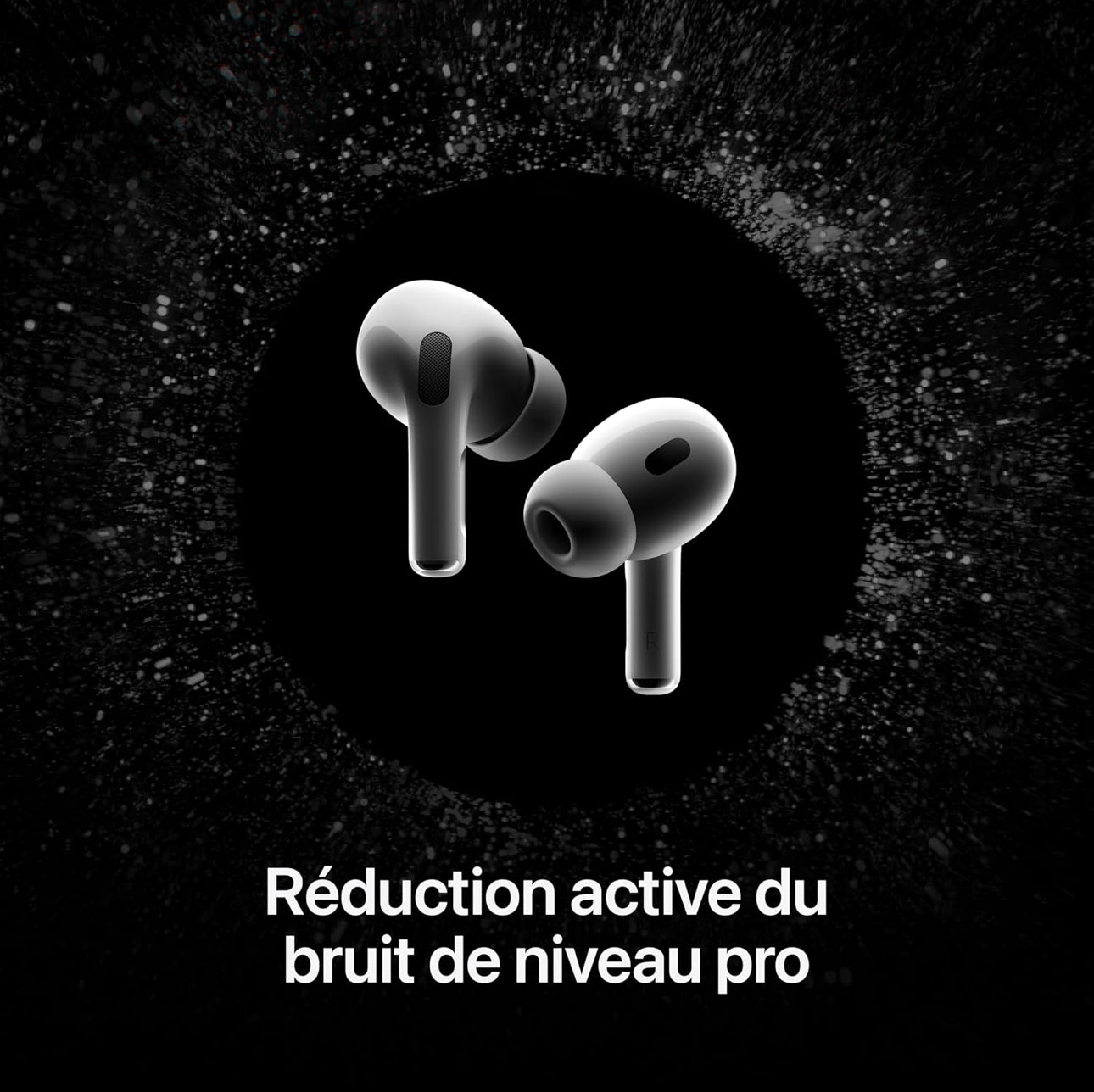 Apple AirPods Pro 2 Écouteurs sans Fil, Casques et écouteurs Bluetooth, Réduction Active du Bruit, Appareil auditif, Mode Transparence, Audio Spatial personnalisé, Son Haute-fidélité, Recharge USB-C ( origine Apple garantie)