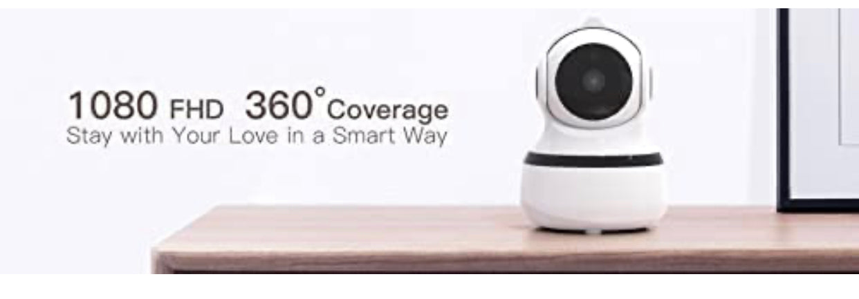 Caméra Surveillance IP WiFi 1080P FHD sans Fil 2,4 G Vision panoramique de sécurité avec détection M