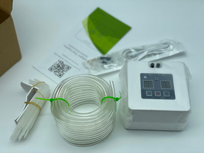 Kit d'irrigation Goutte à Goutte Automatique Micro, système d'auto-arrosage avec minuterie d'eau électronique de 30 Jours, Charge USB 5V pour 10 Plantes en Pot d'intérieur
