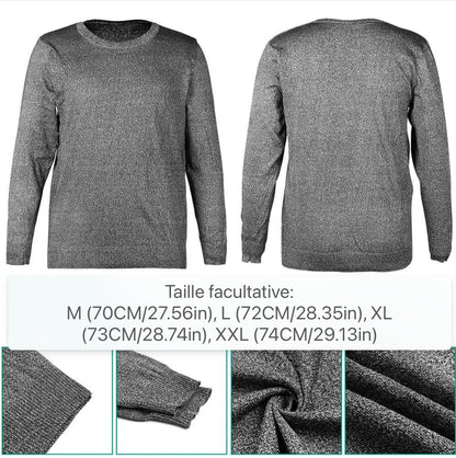 Chemise Résistante Aux Coupures, Chemise Anti-Coupure, Chemise Résistante Aux Coupures, Chemise À Manches Longues Résistante Aux Coupures, Protection De Sécurité De Niveau 5, Pour La Coupe Et La Manipulation Du Verre (L)