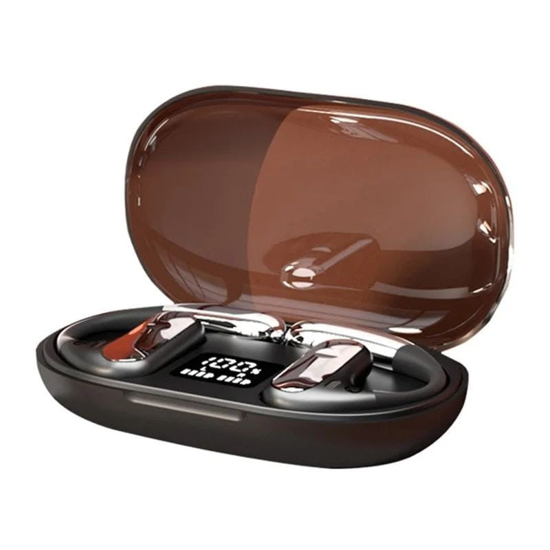 Écouteurs Bluetooth , en noir, driver de 16 mm pour un son puissant, microphone avec un angle de 85º et design Open Ear