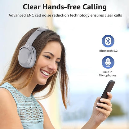 Casque Bluetooth sans Fil top qualité Reducteur de Bruit Active 75 Heures totalement neuf (gris)