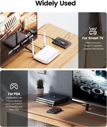 Boîtier Disque Dur 2,5'' USB3.0 vers SATA, Tape-Retro Boîtier pour Disque Dur Externe pour Disque Dur SSD de 7/9,5 mm, Supporte UASP et Une Capacité Jusqu'à 6TB, Noir(2580U3-V1-BK)