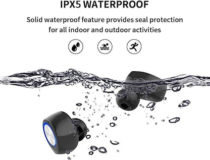 Écouteurs Bluetooth sans Fil 5.0 Réduction du Bruit Sports pour iOS Android Noir neuves