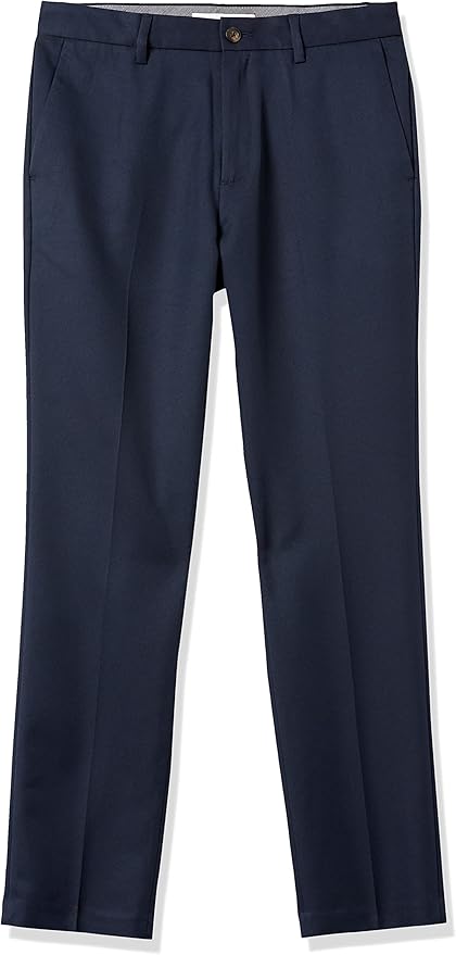 Amazon Essentials Pantalon de Costume Coupe Slim sans Pinces Homme