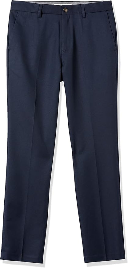 Amazon Essentials Pantalon de Costume Coupe Slim sans Pinces Homme
