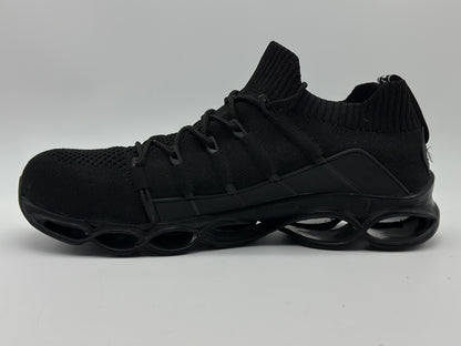 Chaussures de Sécurité Hommes Basket de Securite Femme Protection Acier Amorti Mode Confortable Legere Respirante Chaussure de Chantier(Noir G,44 EU)