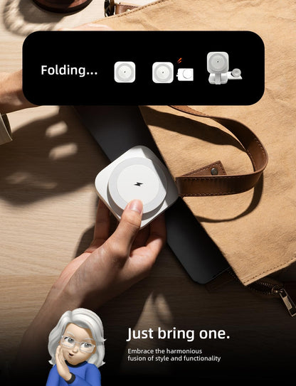 Station de Charge Apple Voyage Chargeur Induction Convient pour iPhone Airpods Watch