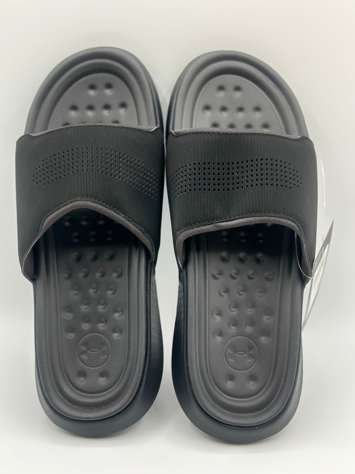 Claquettes Homme Noires - Under Armour - Tige Simili cuir - Semelle Matière synthétique taille 44