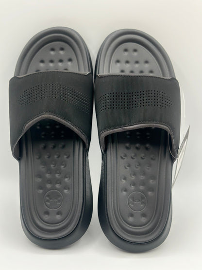 Claquettes Homme Noires - Under Armour - Tige Simili cuir - Semelle Matière synthétique taille 44