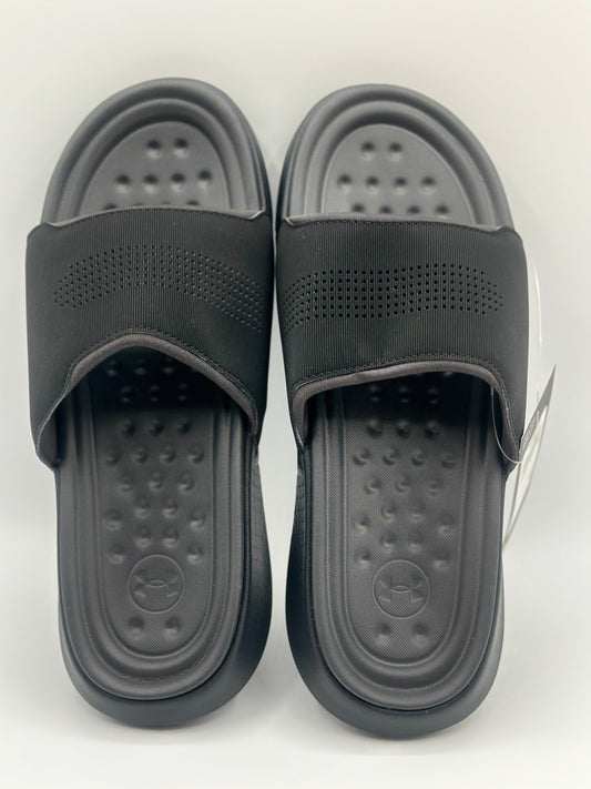 Claquettes Homme Noires - Under Armour - Tige Simili cuir - Semelle Matière synthétique taille 44