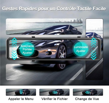 Dashcam de Voiture avec GPS, 2,5K Avant Arrière Ecran Tactile 12 Pouces 2560P Ultra HD neuve