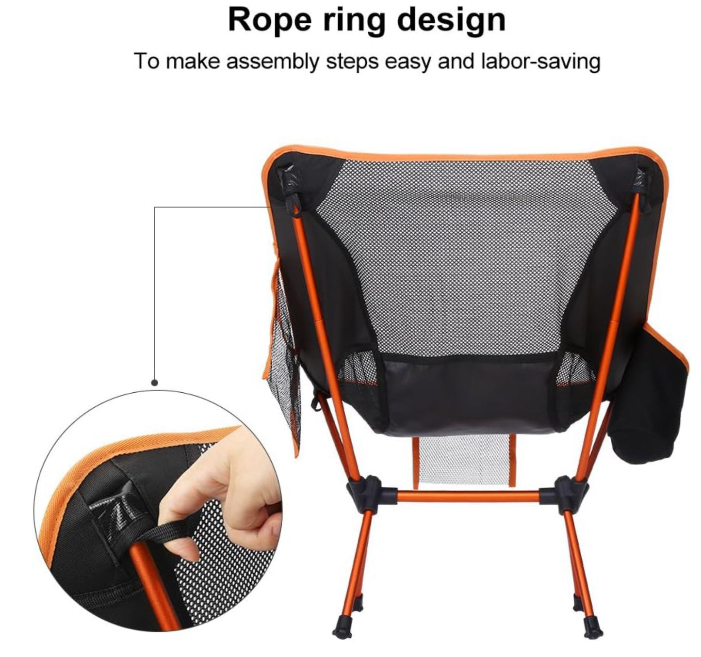 ENKEEO Chaise de Camping Pliable Chaise Camping Ultra-Légères Portatives avec Le Sac de Transport (1,2 kg) neuf