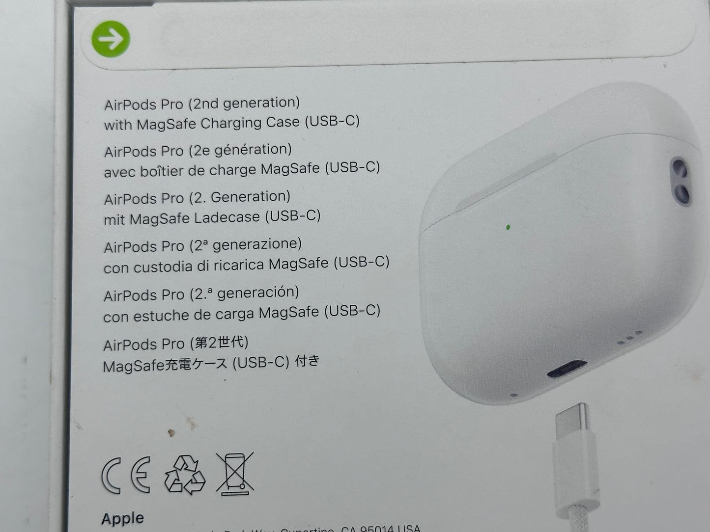 Apple AirPods Pro 2 Écouteurs sans Fil, Casques et écouteurs Bluetooth, Réduction Active du Bruit, Appareil auditif, Mode Transparence, Audio Spatial personnalisé, Son Haute-fidélité, Recharge USB-C ( origine Apple garantie)