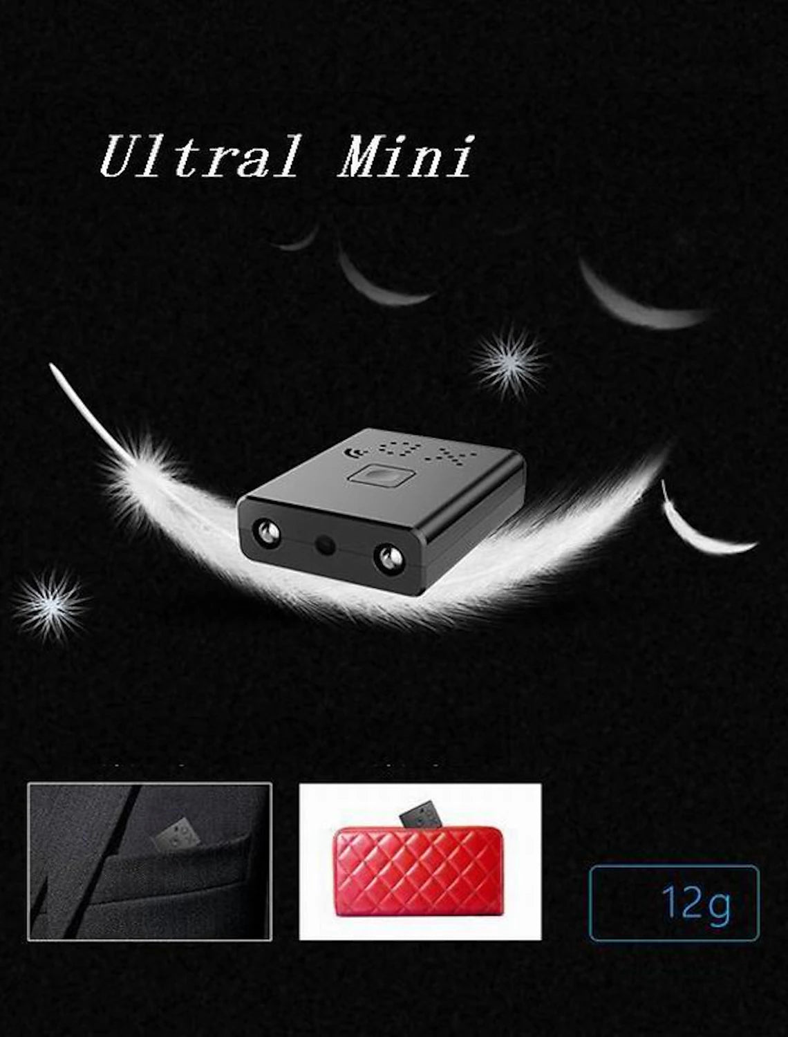 mini caméra wifi full hd 1080p caméra de sécurité xd ir-cut vision nocturne détection de mouvement