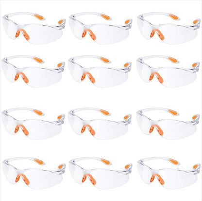 Lunette de Protection Lot de 12 SG001 Rglables Transparentes Lunettes de scurit Taille Confortable Anti-Rayures Anti-bue[527]