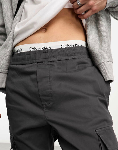 Only & Sons - Pantalon cargo fuselé - Gris