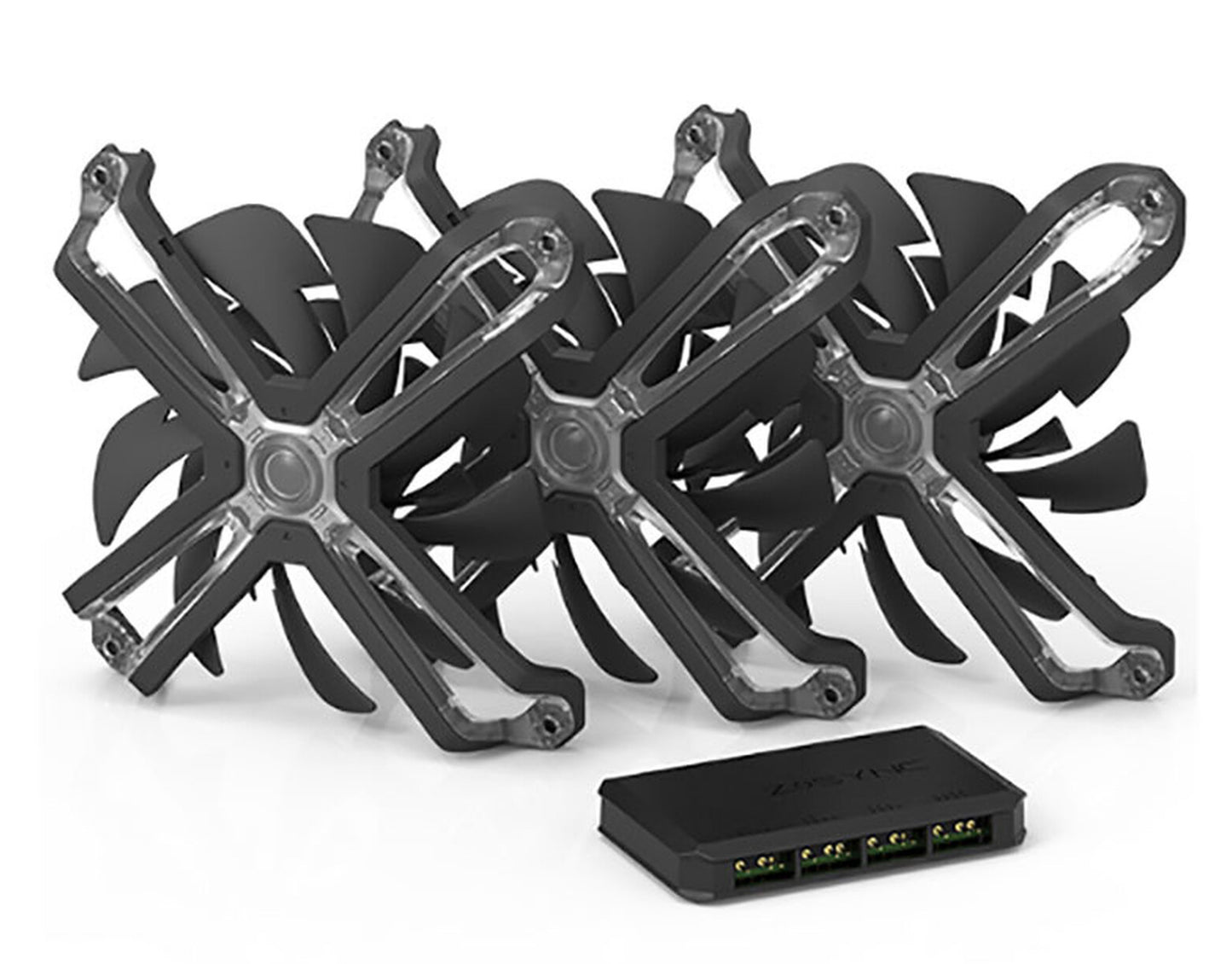 Zalman ZM-SF120A RGB (Par 3)
Lot De 3 Ventilateurs De Boîtier 120 Mm Led RGB Adressables  + Boîtier De Contrôle Z-Sync