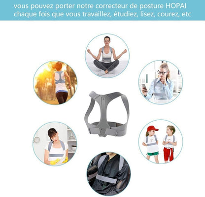 Correcteur de Posture Correcteur de Posture Dos Correcteur de Posture pour Homme et Femme Correcteur de Posture Ajustable Correcteur de Posture pour Cou, Épaule et Lombaires (L)