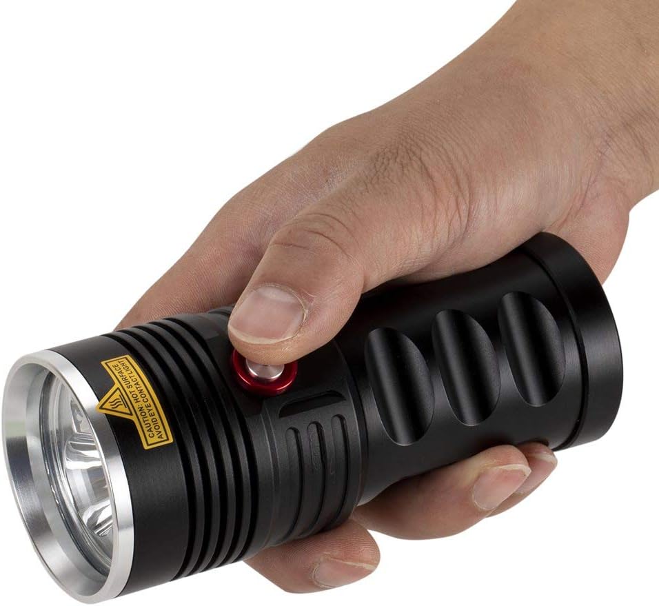 Lampe de poche tactique LED Extrême Lumineux USB Rechargeable Étanche 8000 Lumens Puissant 3PCS avec Indicateur de Charge, 4 x Batterie incluse pour la chasse en plein air Police Survie Militaire
