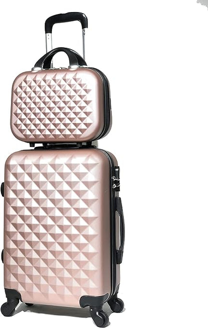 Valise Cabine avec Vanity, Marque Française (Champagne , Cabine & Vanity)