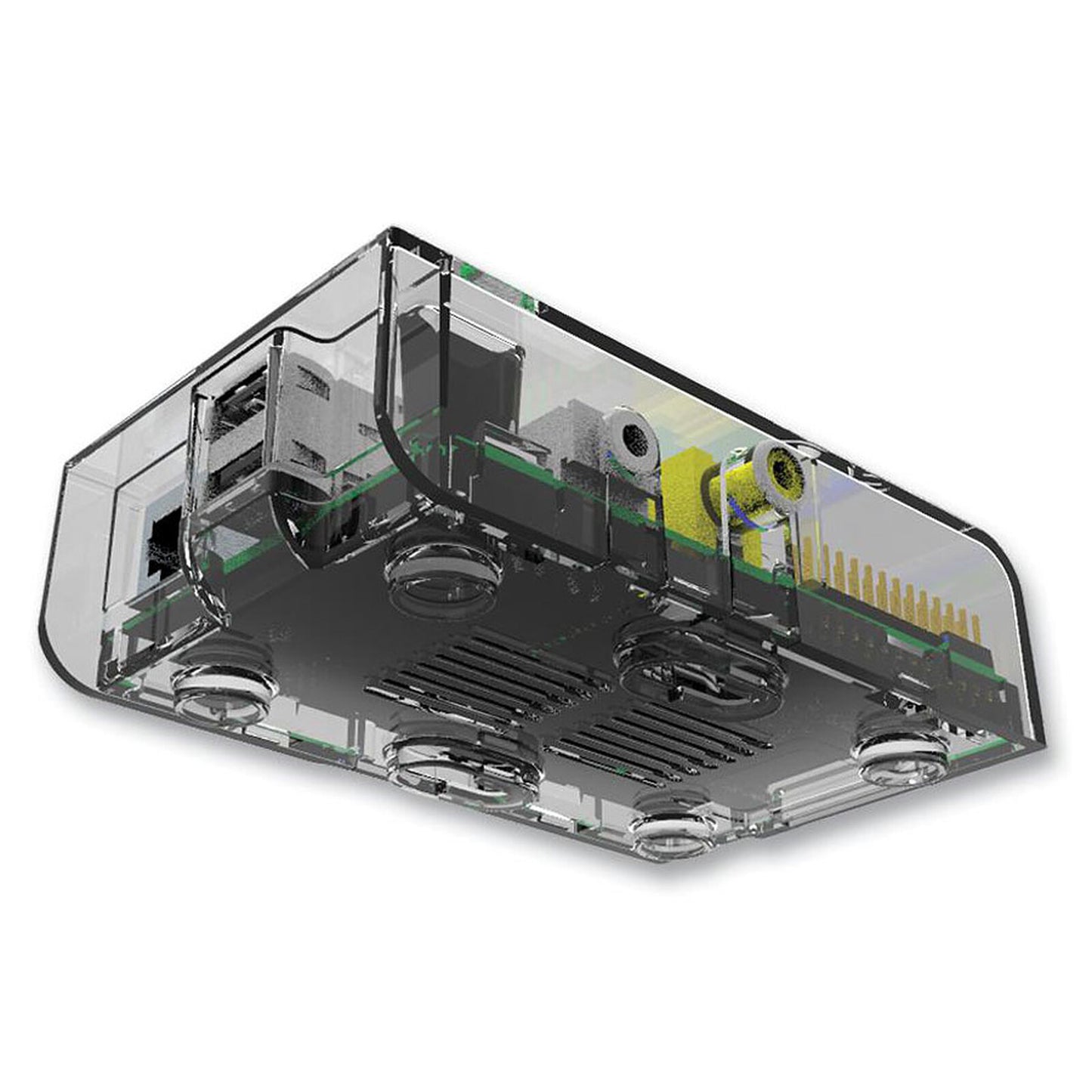 Multicomp boitier pour Raspberry Pi Model A / Model B (transparent)
Boîtier en plastique pour carte Raspberry Pi (1ère génération)