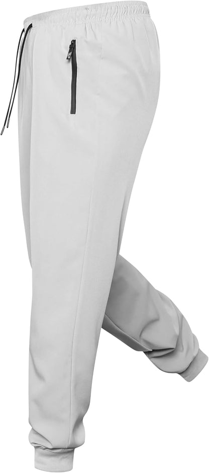 Pantalon décontracté pour homme - Pantalon de jogging léger à séchage rapide avec poches zippées