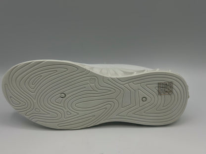 Semelles intérieures en dentelle pour homme - Maille souple - Couleur tendance - Chaussures de sport décontractées respirantes et solides - Pour la course à pied, blanc, 40