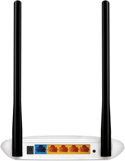 TP-Link Routeur WiFi N300 Vitesse WiFi jusqu'à 300 Mbps, WiFi bande de 2,4GHz, 5 ports (4 ports Ethernet ), 2 antennes externes, Contrôle parental, QoS, TL-WR841N Blanc, single band