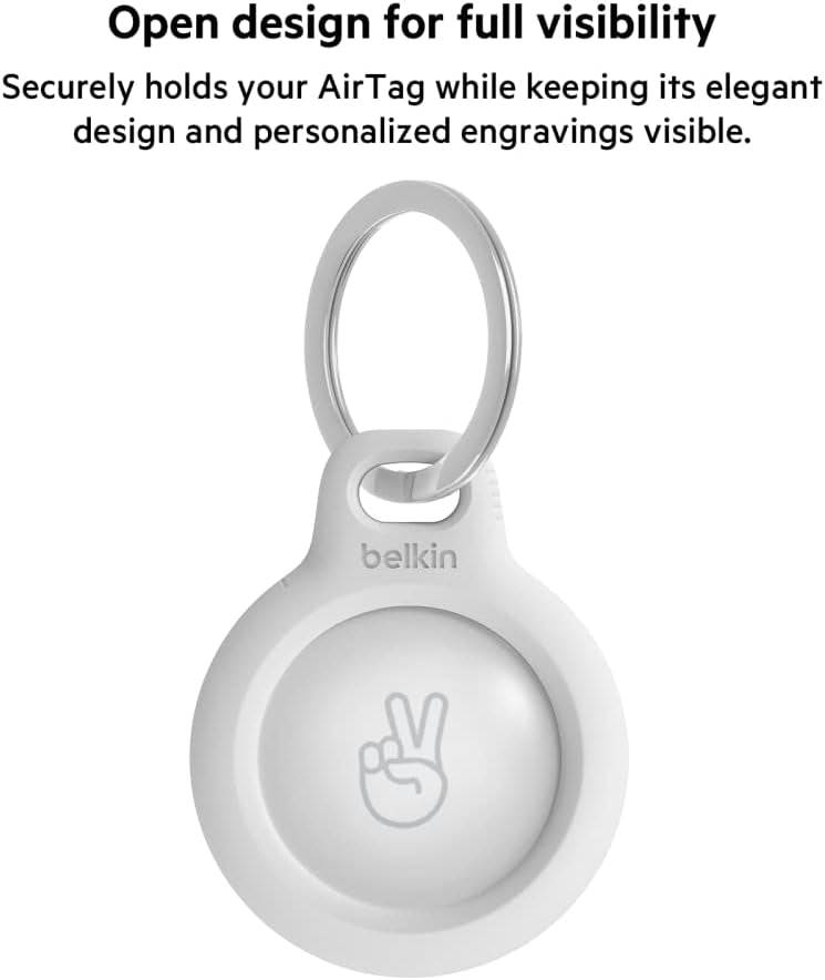 Belkin Anneau de protection avec attache en métal (protection pour AirTag, accessoire résistant neuf