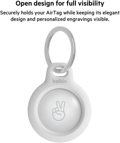 Belkin Anneau de protection avec attache en métal (protection pour AirTag, accessoire résistant neuf