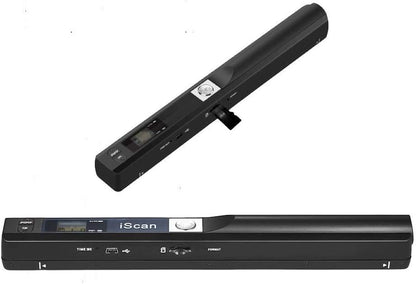 Scanner à main Scanner de documents couleur de résolution 900DPI Scanner portable sans fil A4 avec carte 8G Micro SD Format JPG et PDF Noir (Pack MEHRWEG)