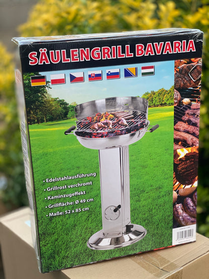 Barbecue sur Pied entièrement en Acier Inoxydable neuf