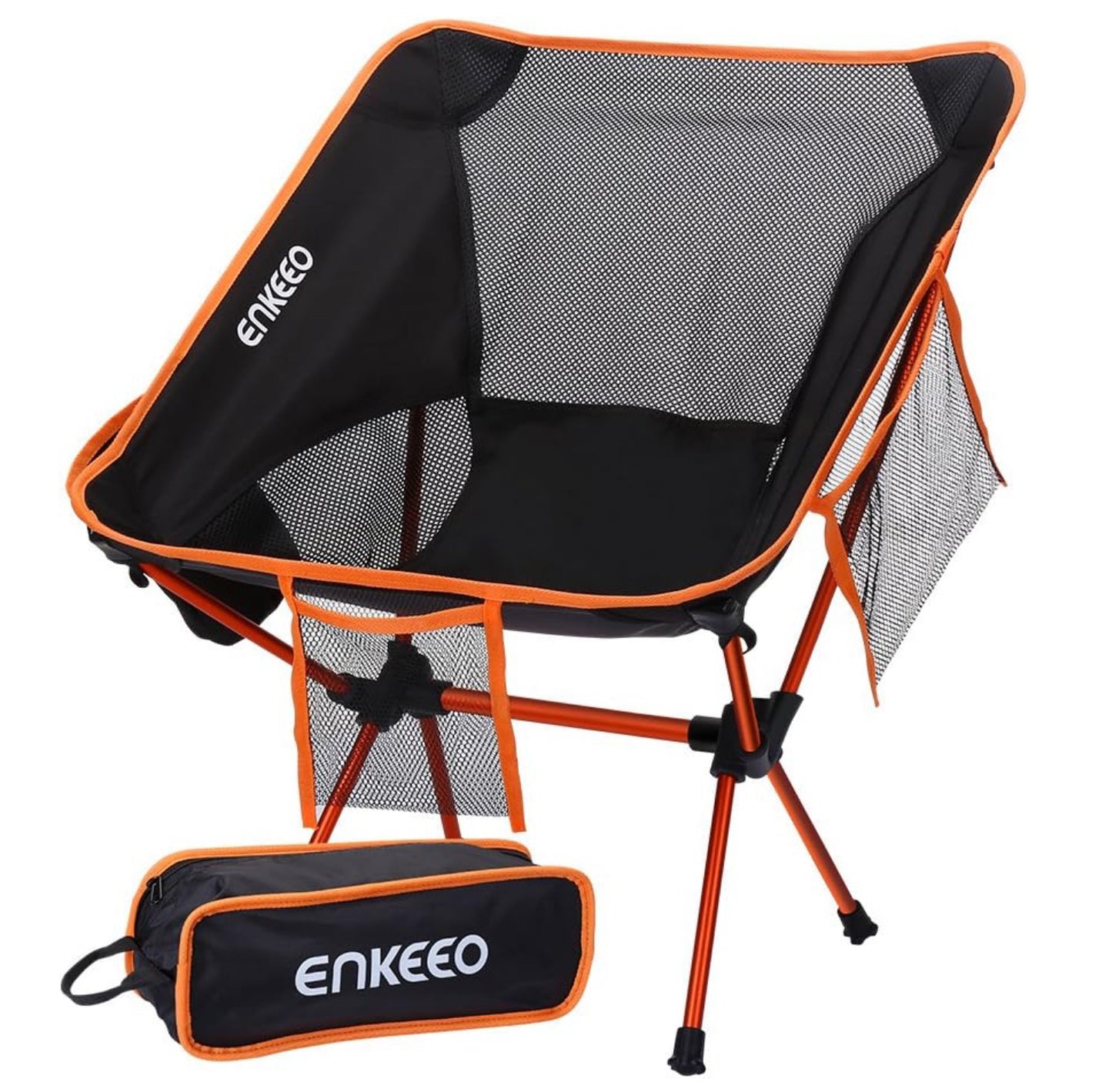 ENKEEO Chaise de Camping Pliable Chaise Camping Ultra-Légères Portatives avec Le Sac de Transport (1,2 kg) neuf